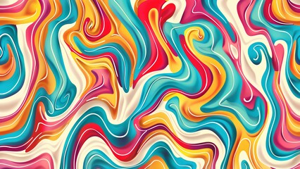 Obraz premium Dynamic wave pattern in vibrant shades