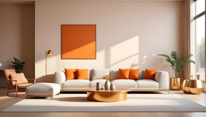 white and gold theme modern interior