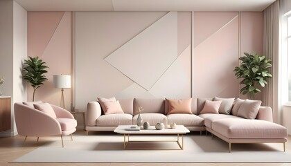 white and gold theme modern interior
