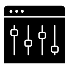 An editable design icon of online equalizer 