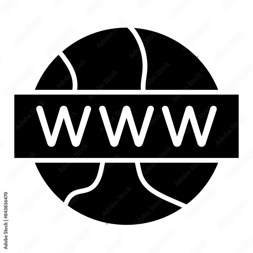 Canvas Prints a flat design icon of web browser, www vector