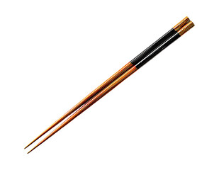 Fototapeta premium Two chopsticks, a traditional Asian utensil for eating, with black and orange color.