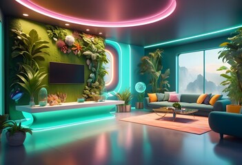 white and gold theme modern interior