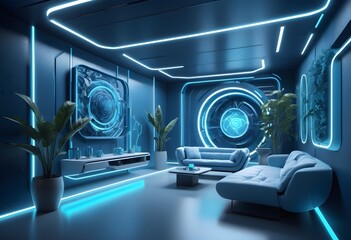 white and gold theme modern interior