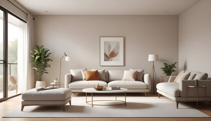 Fototapeta premium white and gold theme modern interior