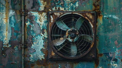 Obraz premium Aged Air Conditioner Fan
