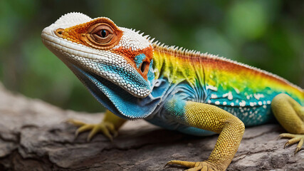 Obraz premium lizard on a tree