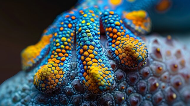 Gecko foot pads in the style of Nikon D850, macro photography, 32k UHD, National Geographic photo, high detailed, focus stacking