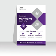 professional modern Creative trendy business flyer template design with two gradient colour variation