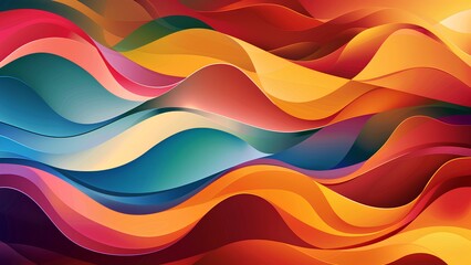 Obraz premium Dynamic wave pattern in vibrant shades