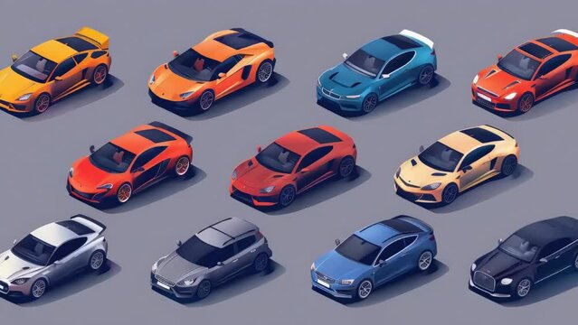Collection of cars in various colors and styles