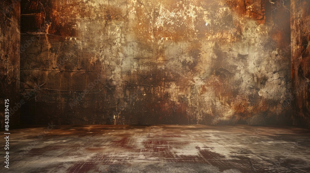 Poster abstract worn out texture dim studio with blank area for product presentation