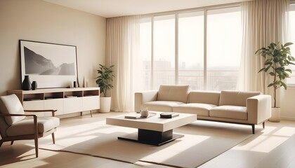 Fototapeta premium white and gold theme modern interior