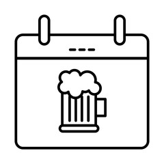 Oktoberfest Icon for Beer Festivals, Cultural Celebrations, and German Traditions Illustrations