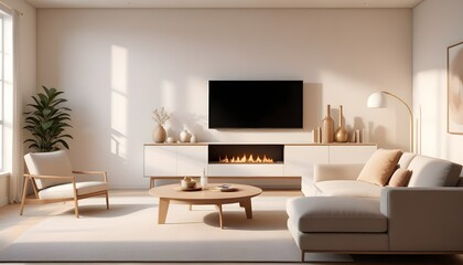 white and gold theme modern interior