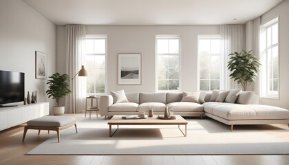 Fototapeta premium white and gold theme modern interior