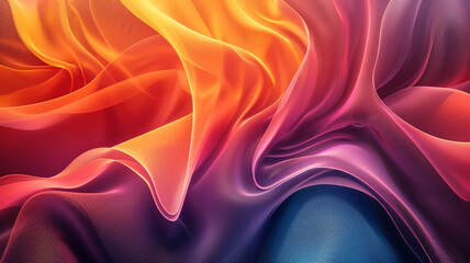 Obraz premium Intricate Colorful 3D Mesh with Dark Gradient Background