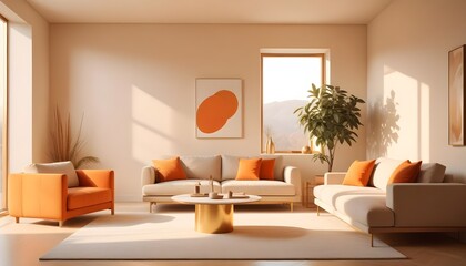 white and gold theme modern interior