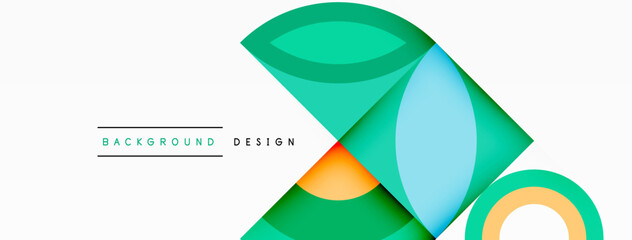 Obraz premium Circles and petals. Geometric beautiful abstract minimal template for Wallpaper, Banner, Background, Card, Book Illustration, landing page