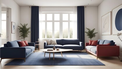 Fototapeta premium white and gold theme modern interior