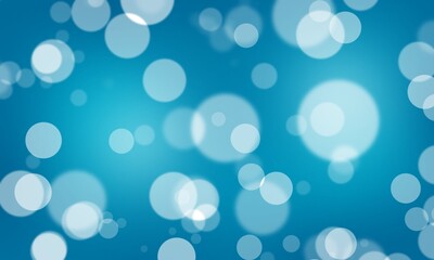 White bokeh on a blue background