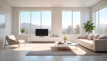 Naklejka premium white and gold theme modern interior