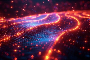 Fototapeta premium Enhanced Data Transmission: Optical Fiber Speed in the Digital Era