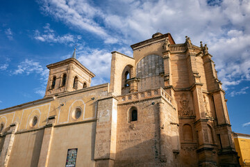 Side view with platereco apse of the parish church of Santa María del Salvador in Chinchilla de...