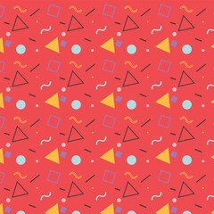Memphis pattern background.