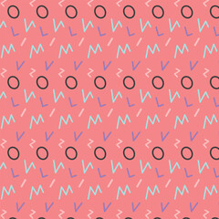 Memphis pattern background.
