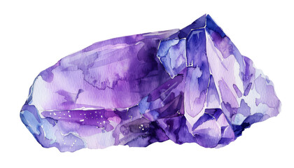 Fototapeta premium A vibrant, purple amethyst crystal with a unique, crystalline structure.