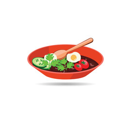 Food Illustration Clip Art Set, Food Delicious Drink Template. Tomato, Vegetable Pepper Margarita With Spicy