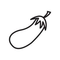 Eggplant Icon for Fresh Produce, Vegetarian Recipes, and Culinary Ingredients Illustrations