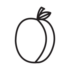 Plum Icon for Fresh Produce, Healthy Snacks, and Nutritional Benefits Illustrations