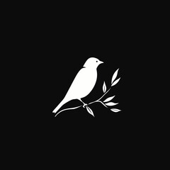 Fototapeta premium a white bird sitting on top of a tree branch