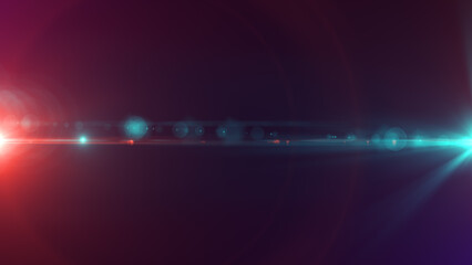 Red and blue light rays background