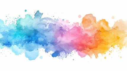 Obraz premium Watercolor Paint Artwork on White Background, 3D Rendering