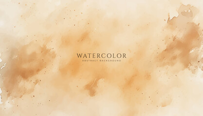 Abstract horizontal watercolor background. Neutral light colored empty space background illustration