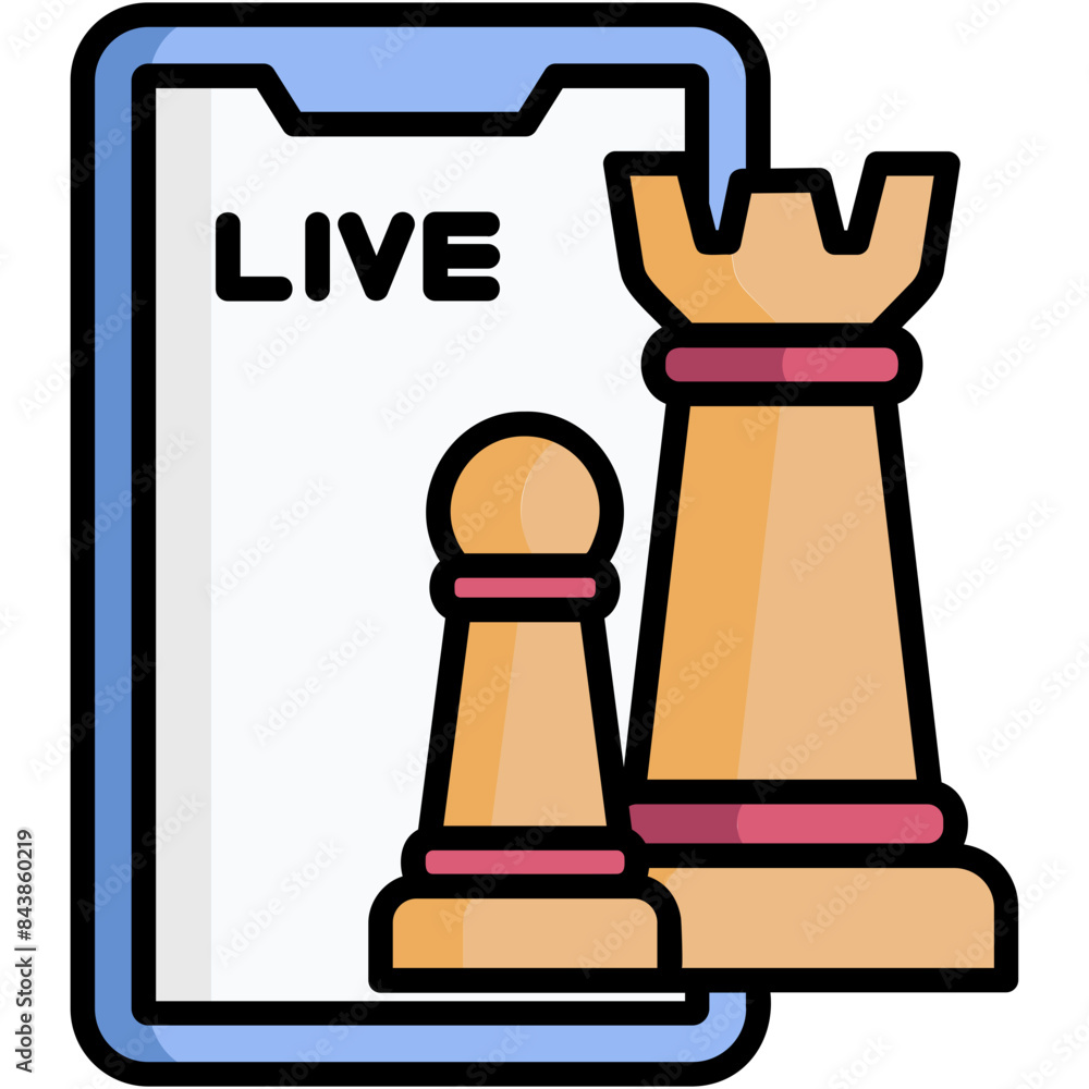 Canvas Prints chess streaming icon