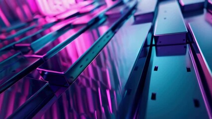 Futuristic building with metallic look - Powered by Adobe