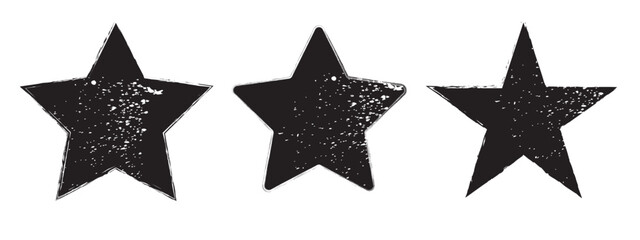 PrinStar icon grunge texture. Vintage retro style. Design element. Black-dirty silhouette, isolated on white background. Grungy artistic template. Distressed symbol. Paint brush image. Vector illustra