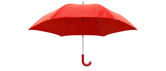 Obraz premium Red umbrella isolated on a black background.