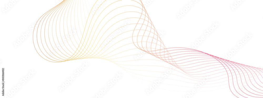 Poster abstract background with multicolored wave. purple and yellow gradient smooth wave lines. contempora