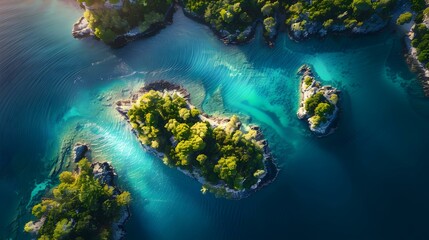 An island with green forests img