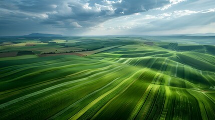 Sprawling agricultural landscape with patchwork img