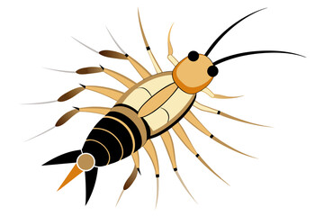 Silverfish insect vector artwork and illustration