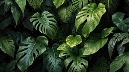 Tropical leaves wallpaper, Tropical Landscape Wallpaper realistic