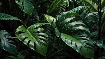 Tropical leaves wallpaper, Tropical Landscape Wallpaper realistic