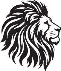 A Lion head vector-style art illustrator