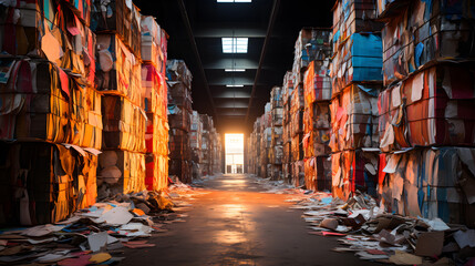 Waste paper and cardboard recycling centre
